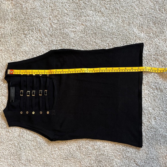 Sao Paulo Black Stretch Tank Sweater Metal Buckle Design at Chest Size 6 - Picture 9 of 10